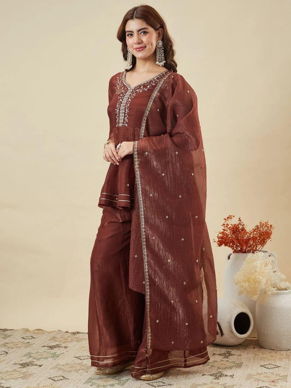 fancy peplum dress pakistani Indian/ Pakistani Party Wear Peplum Dress