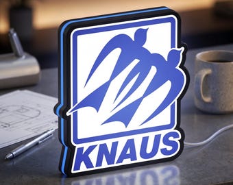 Knaus 3D LED Lightbox, RV Camper Motorhome Decor, Van Life Wall Art Sign