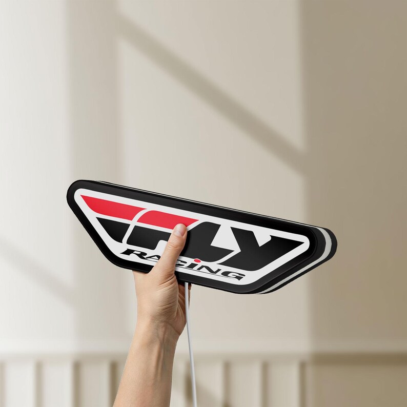 Fly Racing LED Lightbox, Dimmable 3D Sign, Motocross Man Cave Decor image 7