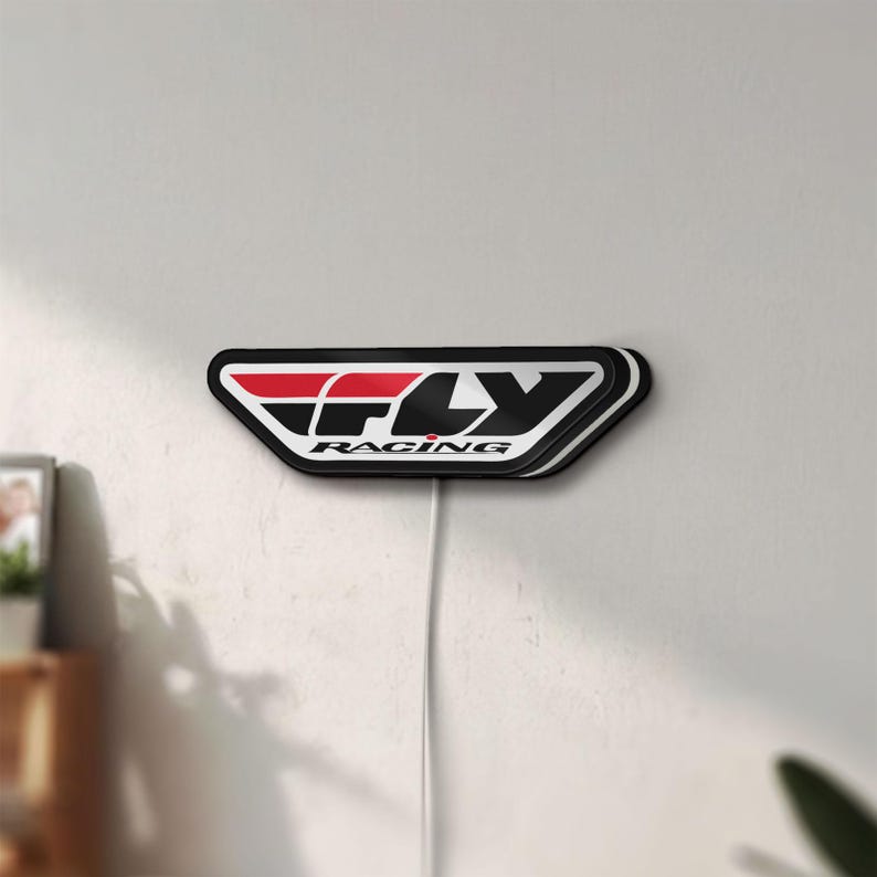 Fly Racing LED Lightbox, Dimmable 3D Sign, Motocross Man Cave Decor image 6