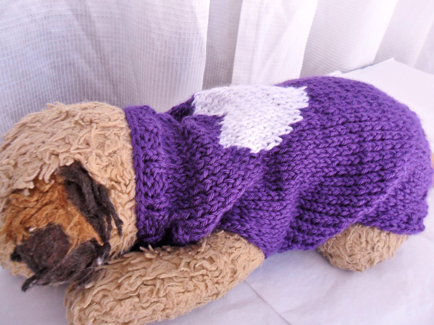 Heart Dog Sweater Knitting Pattern PDF Small Dog Sweater Etsy UK