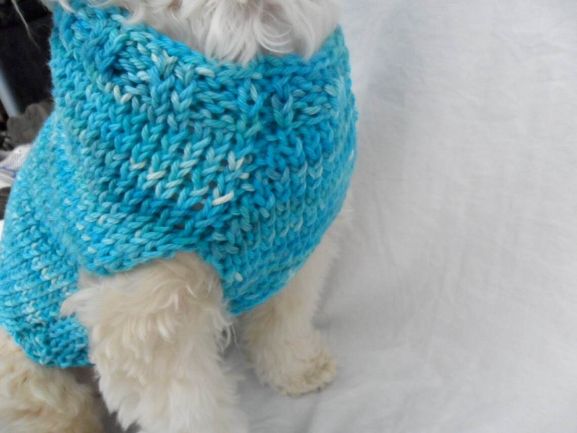 Simple Dog Sweater Knitting Pattern PDF Small Dog Sweater Etsy UK