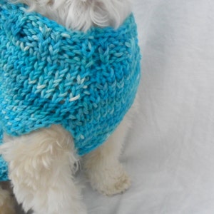 Simple dog sweater knitting pattern PDF, small dog sweater image 2