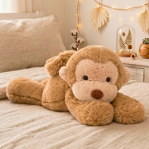 Adorable peluche de mono: juguete de peluche ultrasuave y tierno, regalo para niños y bebés.