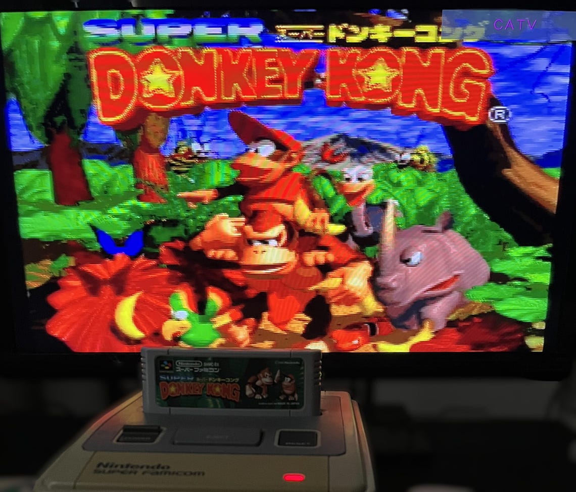 Super Famicom Console Bundle Tested Working Donkey Kong Super Mario World Yoshi's Island SNES 2 Controllers AV Cable AC Adapter, foto 3 di 5