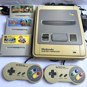 Super Famicom Console Bundle Donkey Kong 1 2 Mario Kart SNES Japan 2 Controllers Tested Working
