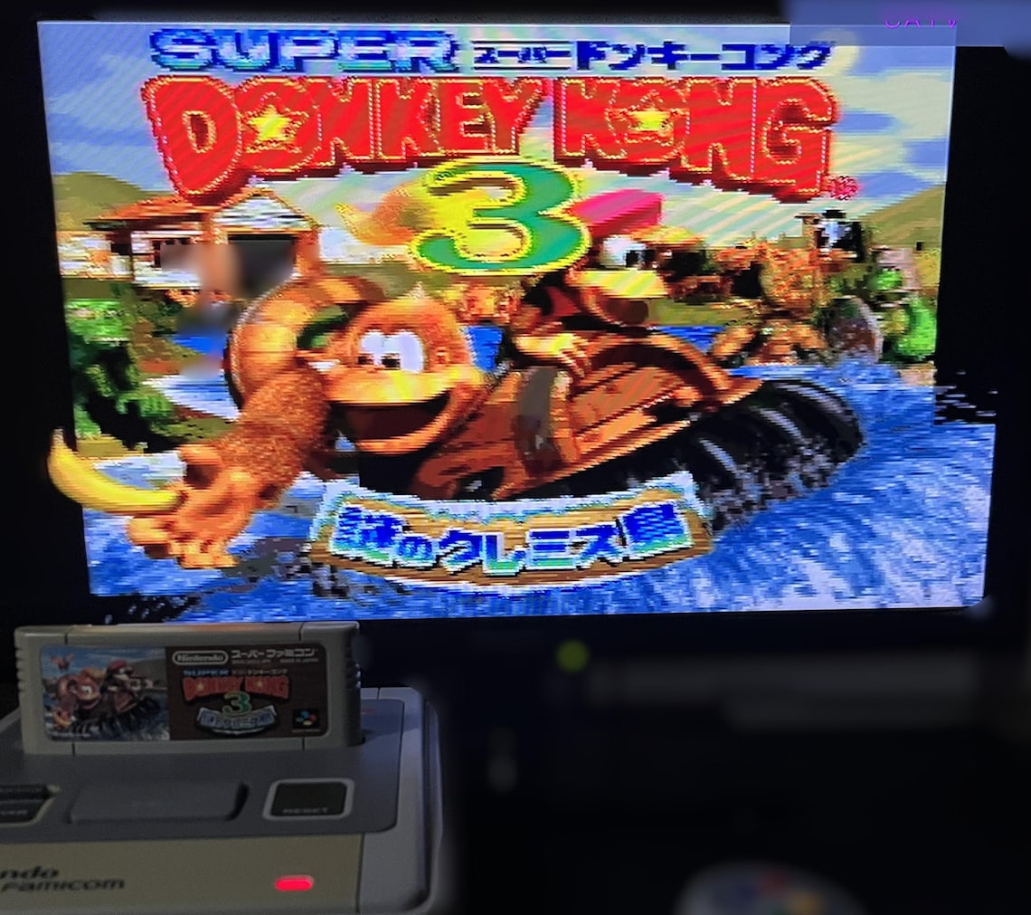 Super Famicom Console Bundle Tested Working Donkey Kong Trilogy SNES Japan 2 Controllers Free Shipping, foto 4 di 5