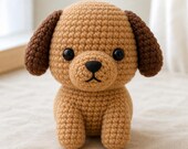 Crochet Puppy Amigurumi Pattern, Beginner Friendly Dog Toy (PDF Download)