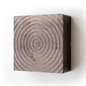 Ripple Carved Wall Mounted Laptop Desk - Space Saving Home Office - Made in USA