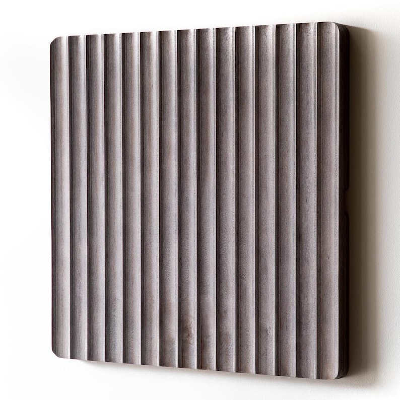 Wood carved channels wall panel. KARVD Row panel.