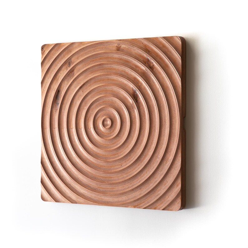 Karvd Ripple Wood Carved Wall Panel 3d Wooden Home Decor Decorative Paneling Water Art Mounted Headboard