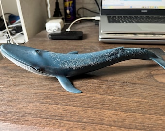 Toys Kingdom Collecta Figura Blue Whale 88834 Giocattoli Giocattolo per bambini Minifigur Miniatur Hewan Figure Hewan Mainan Koleksi Binatang