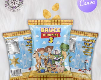 Toy Story Woody Buzz Personalized Chip Bag Label (Digital Download)