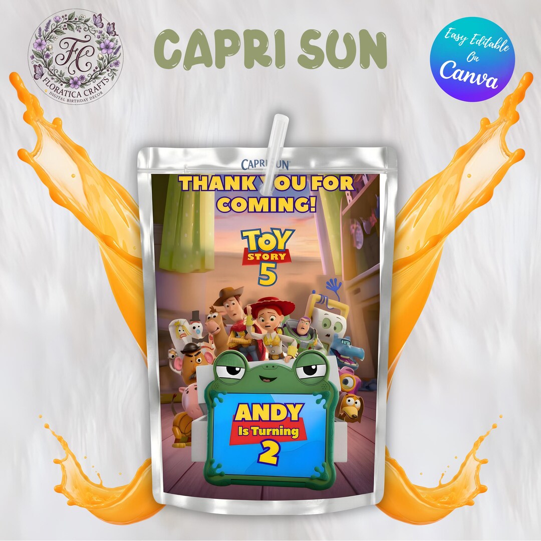 Toy Story Personalized Capri Sun Labels, Woody Buzz Birthday Party ...