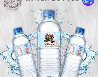 Zootopia Water Bottle Label, Judy Hopps Nick Wilde Birthday Party Favor, Drink Wrapper Printable, Digital Download Party Supplies ZP1