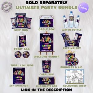 Super Mario Bros Birthday Banner, Super Mario Galaxy Editable Party Welcome Sign Kids Printable Birthday Banner Poster, Digital Download SM1 bild 7