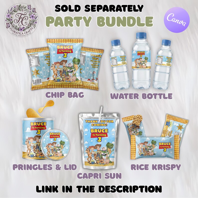 Toy Story Personalized Capri Sun Labels, Woody Buzz Birthday Party ...
