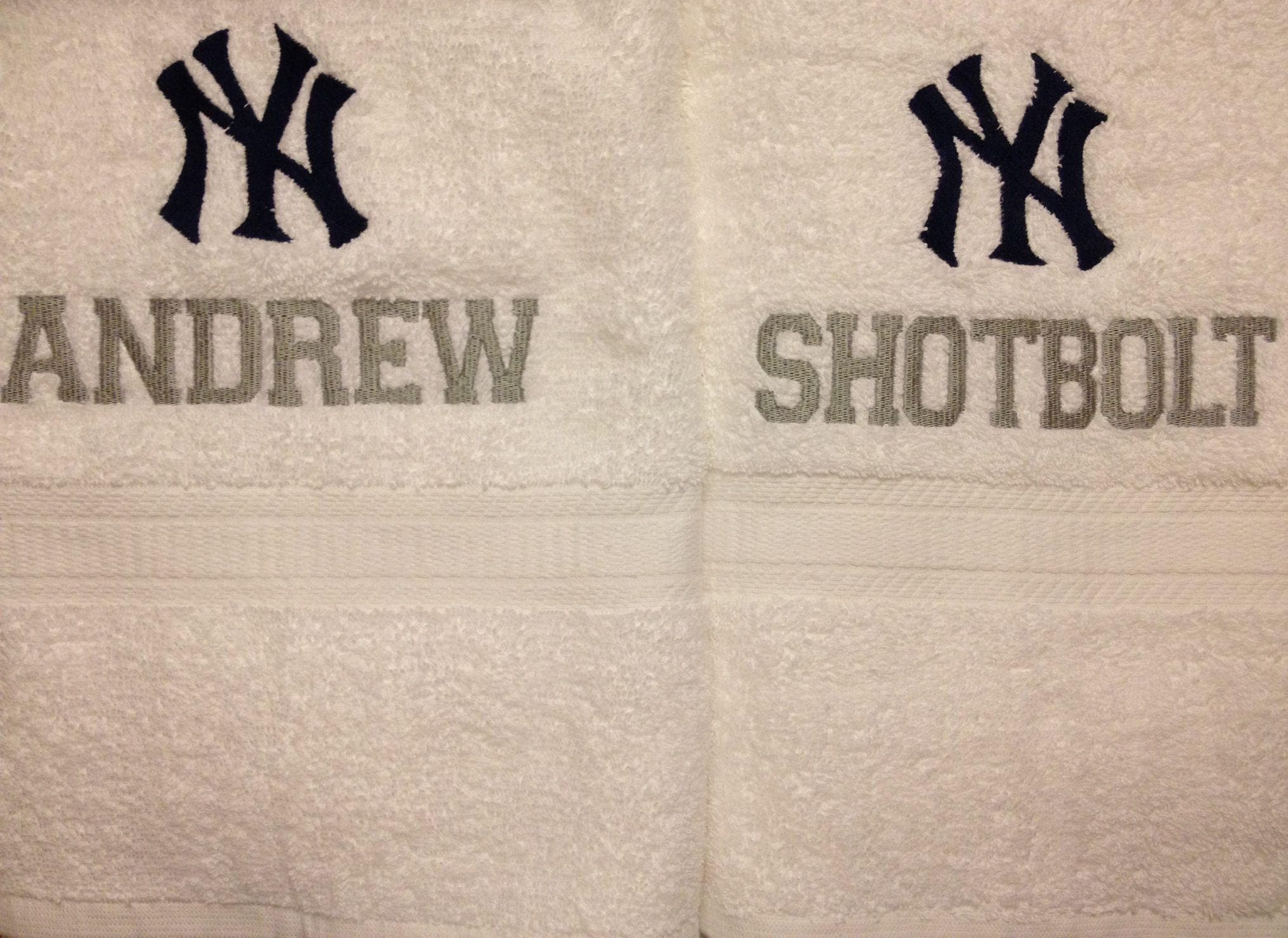 Custom Embroidered Sports Team Towel FREE Personalization Etsy
