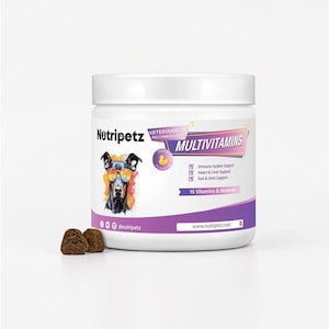 NutriPetz Dog Multivitamins, Pet Chewable Supplements, Supports Brain, Immune, Digestive Health & Skin Coat