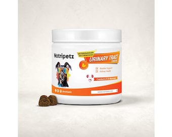 NutriPetz Dog Urinary Treats, Natural Cranberry & Herbal Blend Urinary Comfort Chews for Dogs