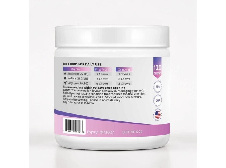 Dog Multivitamins, Pet Chewable Supplements, Supports Brain, Immune, Digestive Health & Skin Coat