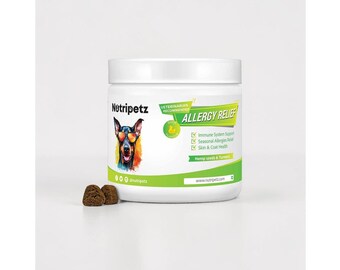 NutriPetz Dog Allergy Relief Chews, Itch, Skin & Immunity Support