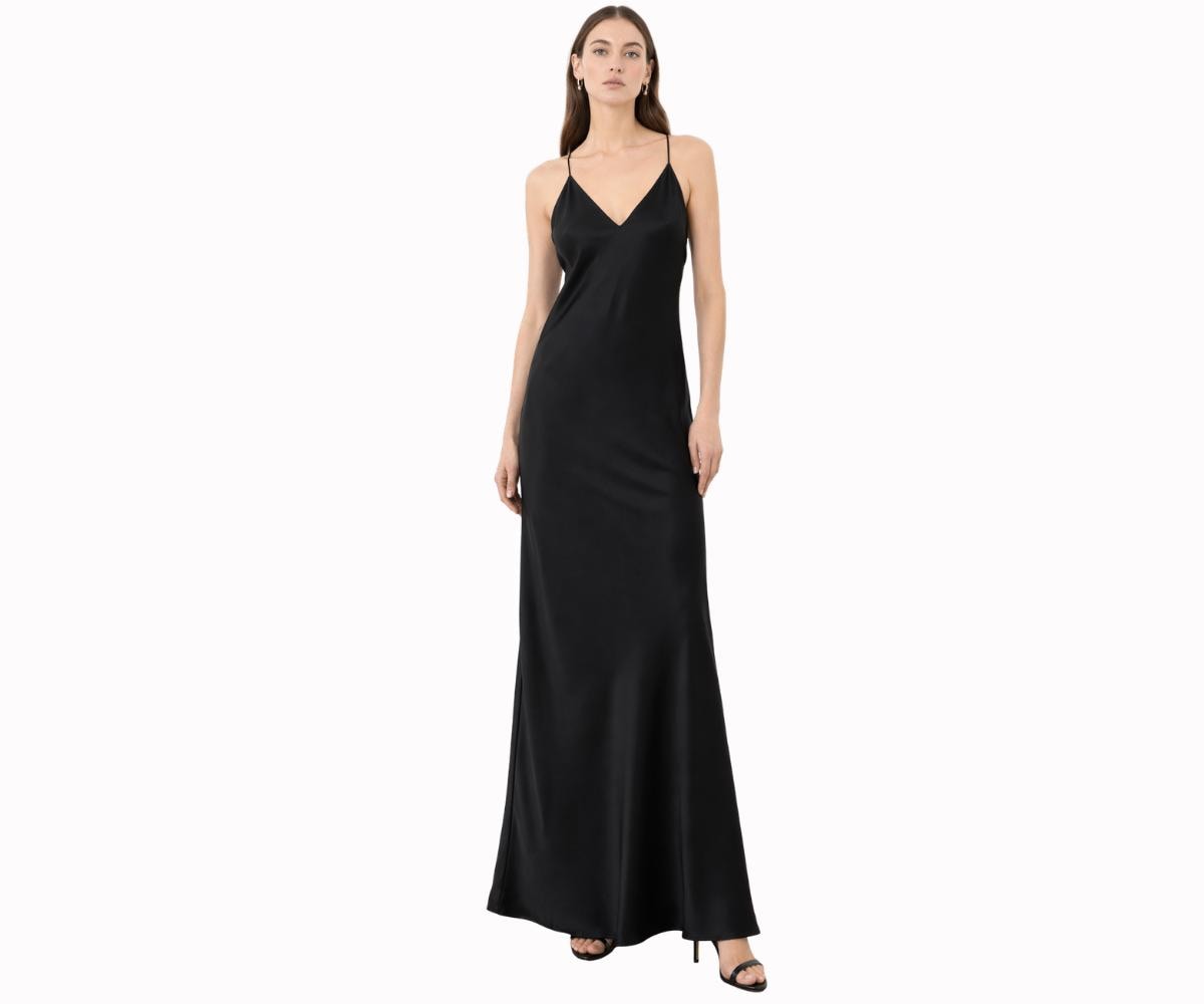 chinese dress ladies Tuscany Maxi Slip Dress ~ Champagne Luxe Satin XXL