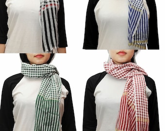 Sciarpa dell'esercito vietnamita, sciarpe Viet Cong, plaid Khan Ran, sciarpa dell'esercito della guerra del Vietnam, vestiti da contadino