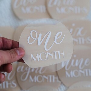Baby age monthly milestone set 1-12