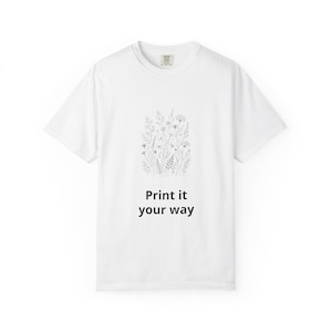Wildflower Sketch T-Shirt | Minimal Floral Illustration, Botanical Tee