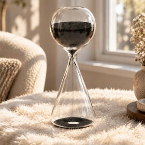 15 minuters timglas i glas, meteorsandtimer, modern skrivbordsdekor, medveten födelsedagspresent till barn, unik hylldekoration för hemmakontoret