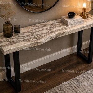 Calacatta Marble Desk, Luxury Italian Marble Office Desk, Modern Steel X Leg Desk, Minimalist Workspace Table , White Marble Office Table,