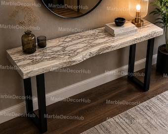 Scrivania in marmo Calacatta, scrivania da ufficio di lusso in marmo italiano, scrivania moderna con gambe a X in acciaio, tavolo da lavoro minimalista, tavolo da ufficio in marmo bianco,