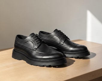 DailyPace Core Style Master Black Men's Shoes, Lightweight Casual Loafers, Comfortable Office Footwear