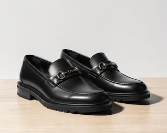 DailyPace Core Style Executive Black Men's Shoes, Lightweight Casual Loafers, Comfortable Office Footwear