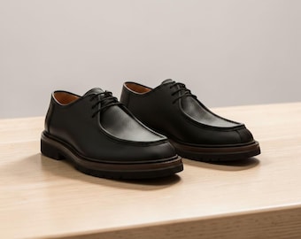 DailyPace Core Style Premier Black Men's Shoes, Lightweight Casual Loafers, Comfortable Office Footwear