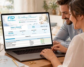 Wedding Planner Google Sheets | Budget Tracker Guest List Seating Chart Vendor Payments | Instant Download | Editable Wedding Spreadsheet