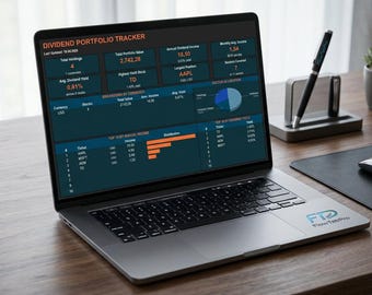 Dividend Portfolio Tracker Google Sheets | Multi-Currency USD Conversion | 100 Stocks | Live Prices | Income Dashboard | Digital Download