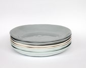 organic entree plate - porcelain (concrete colour)