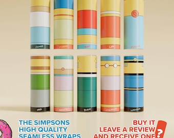 The Simpsons Minimalist Tumbler Wrap Bundle (10 Seamless Designs) No AI