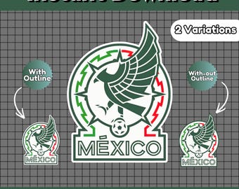 Mexico Soccer Logo SVG PNG | 2 Variations (Digital Download)