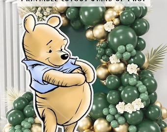 Classic Winnie the Pooh Standee | Baby Shower & Birthday Decor | Digital Download