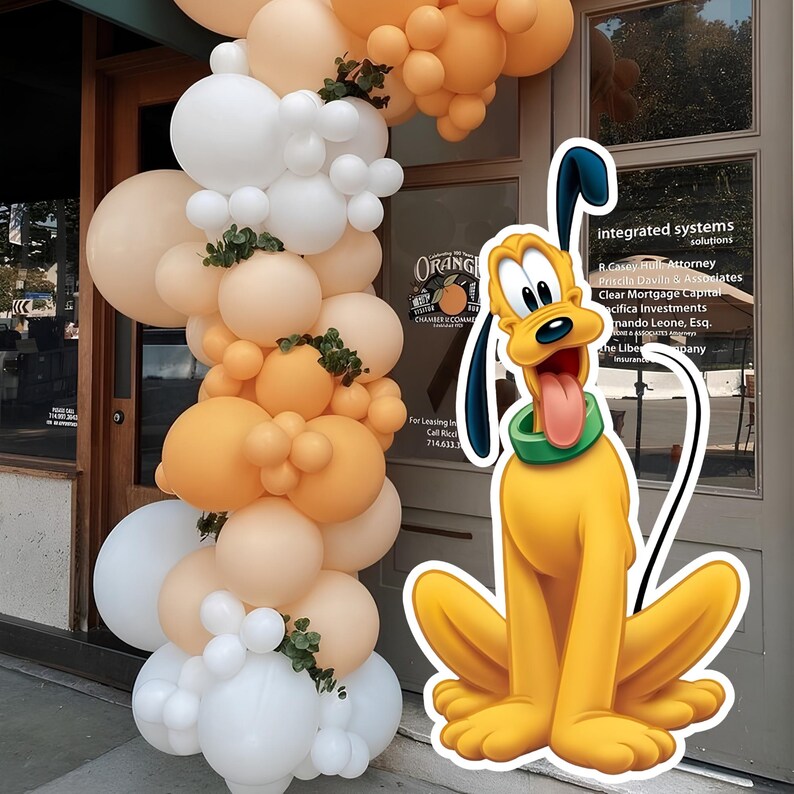 Pluto Character Standee, Printable Party Decorations, Life-size Cutout ...