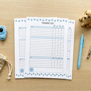 Registro de entrenamiento para mascotas, seguimiento del comportamiento canino, planificador de cachorros (descarga digital)