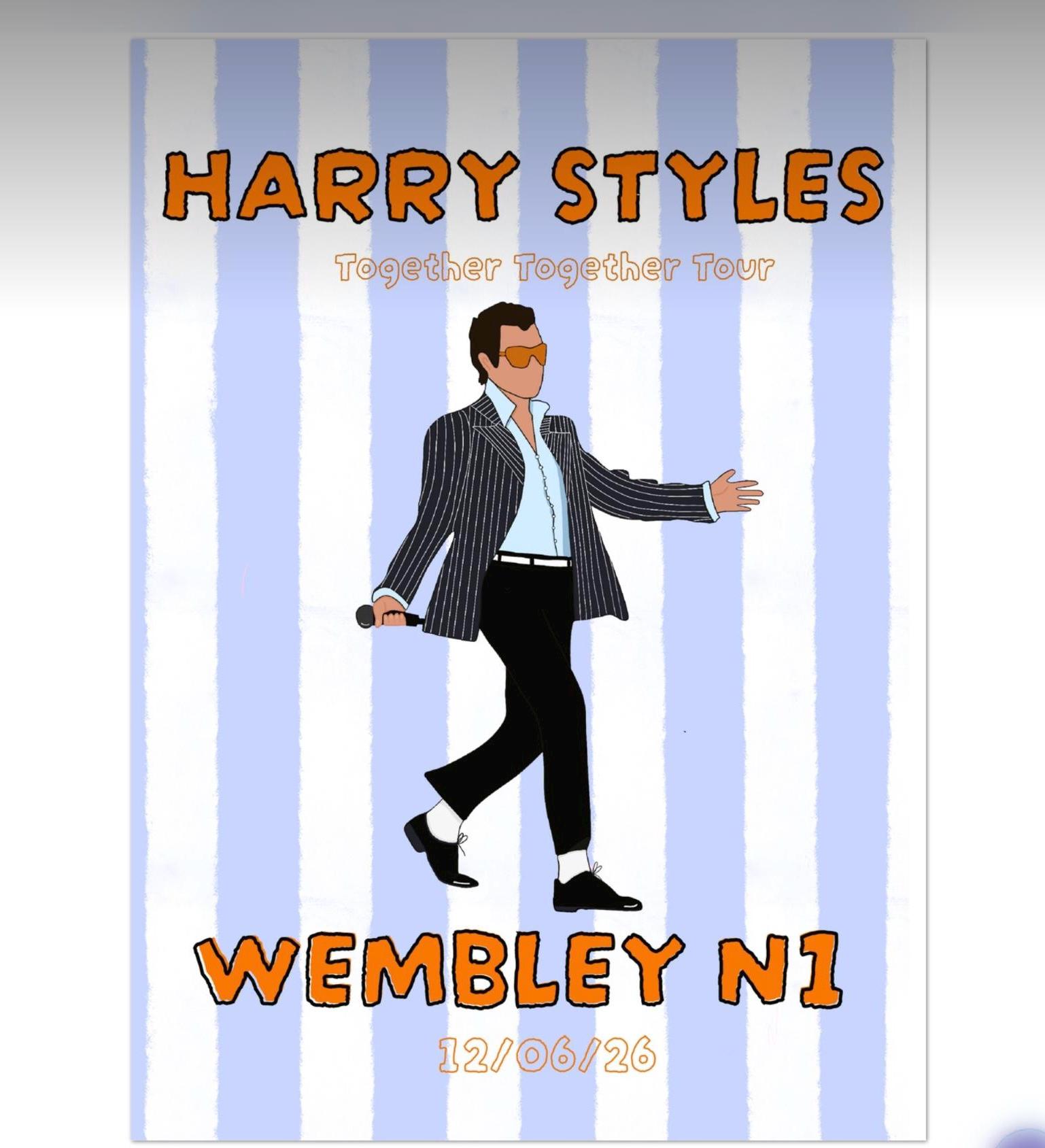 Harry Styles Together Together Tour Poster - Wembley Night 1 - Etsy