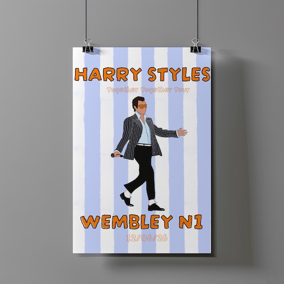 ハリースタイルズ　ポスター Harry Styles Together Together Tour Poster - Wembley Night 1 - Etsy
