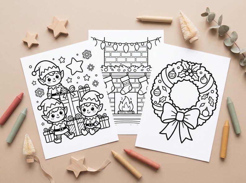 Fishnets Color Pages Christmas Busy Book, Christmas Coloring Book, Holiday Learning Book ...