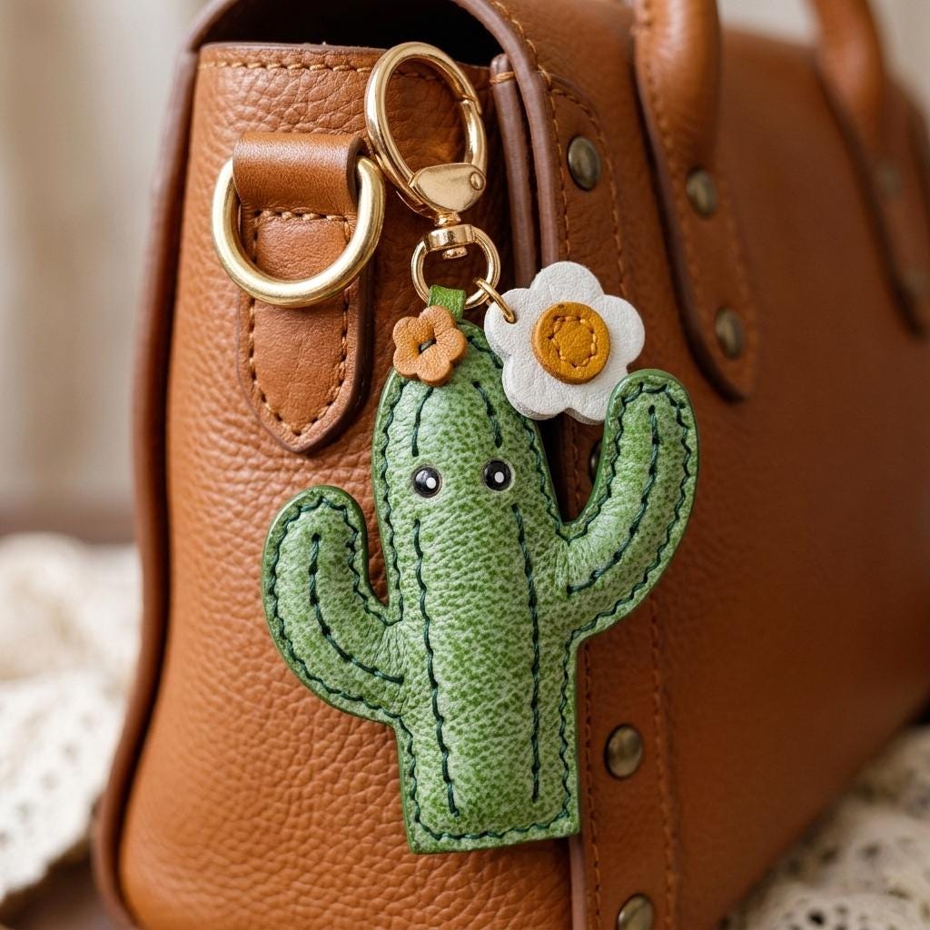 Kaktus ledertasche - Etsy sterreich