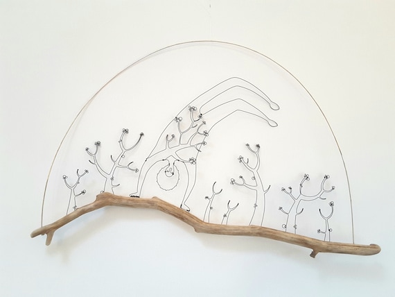 Wire Sculpture Wall Hanging Gift For Acrobat Handstand Etsy