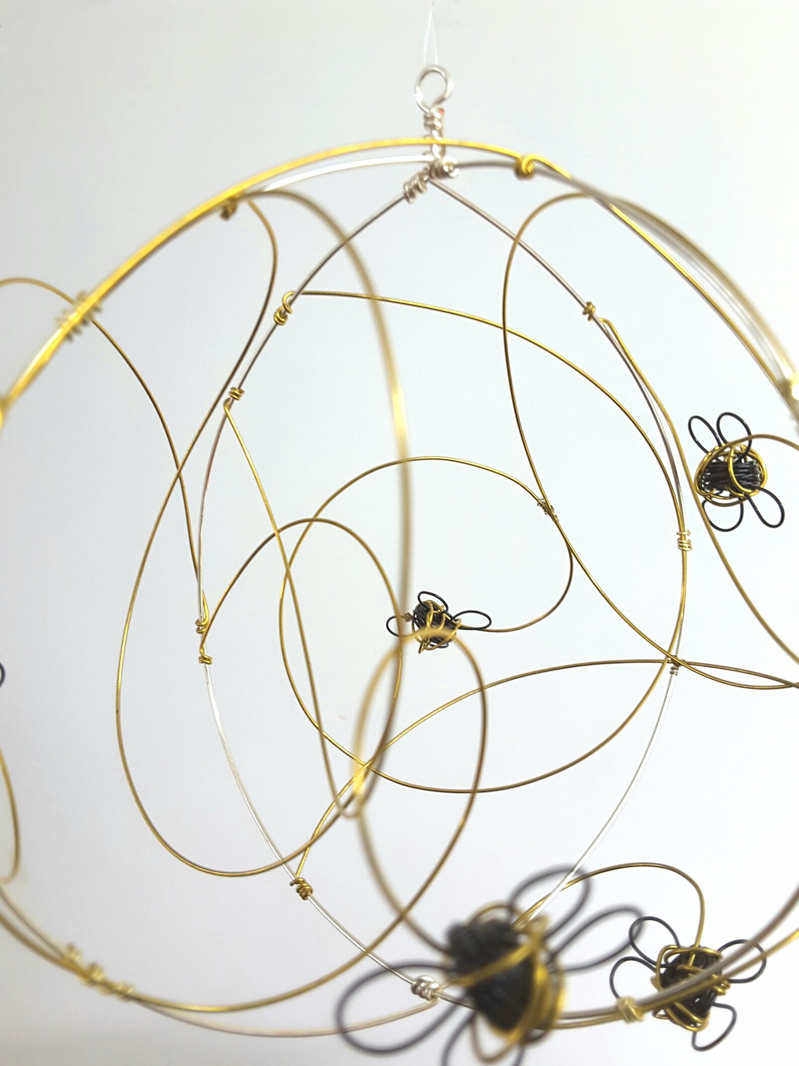 Bee Sculpture, Wire Bees, Wire Sculpture, Wire Bee Art, Hanging Bee